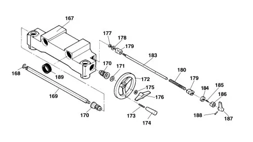 Carriage Service Parts exploded diagram