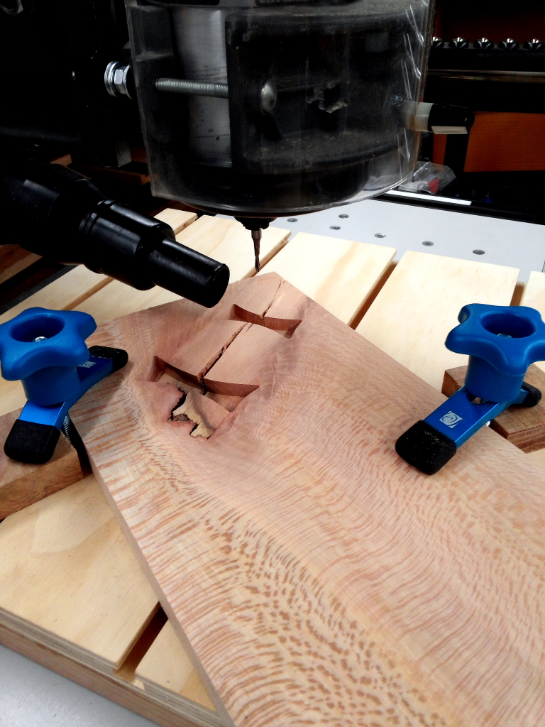 Jig with Rockler clamps.JPG